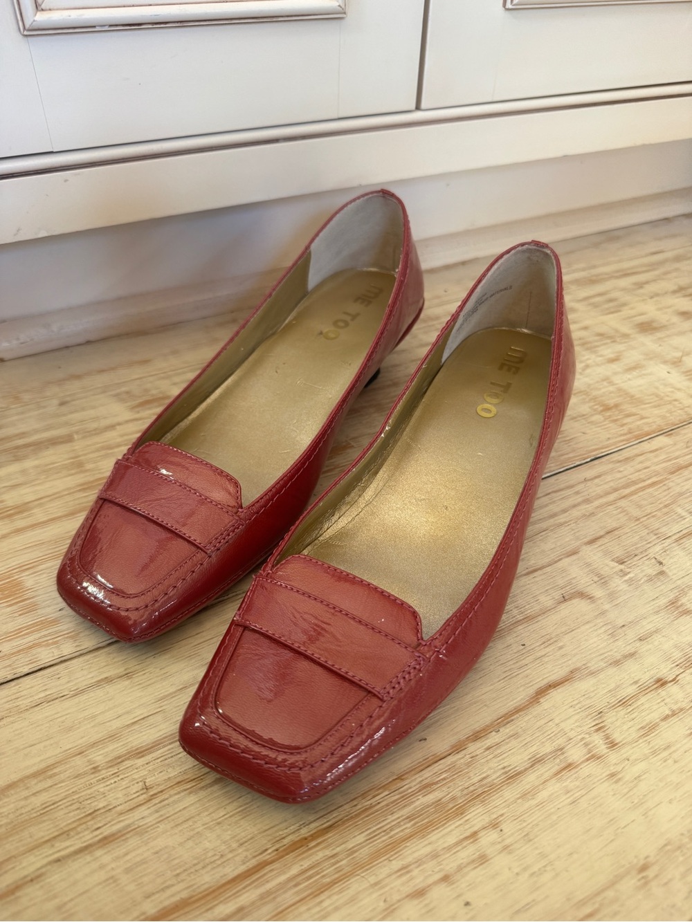 Me Too Red Patent Leather Loafers